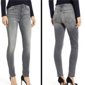 Mother Denim The Looker Ghostcats II Skinny Low Rise Grey Wash Jeans Sz 27 (25)